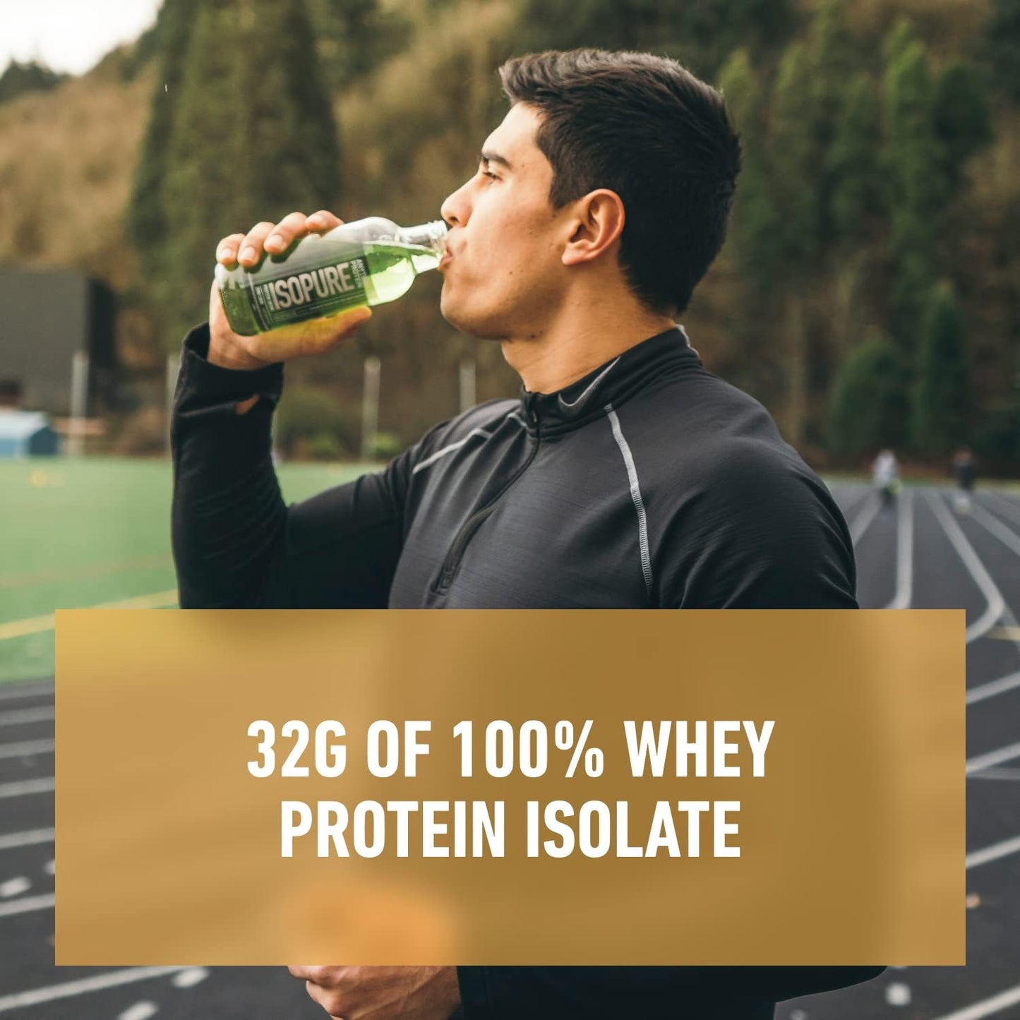 Isopure Zero Carb Lemonade Whey Protein Isolate Drink, 32g Protein, 16 Fl Oz (12 Pack)