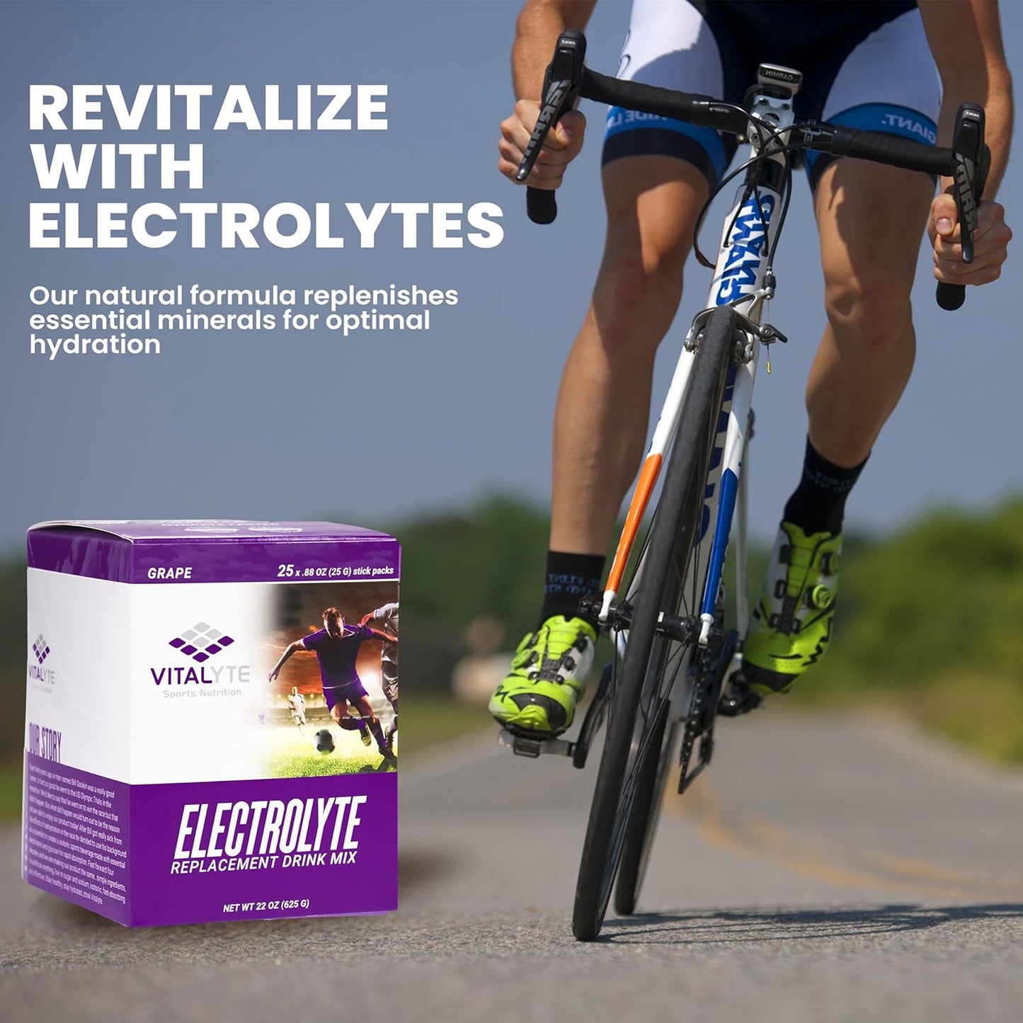 Isotonic Electrolyte Powder Packets for Sports Nutrition and Hydration - Vitalyte Dehydration Relief Packets