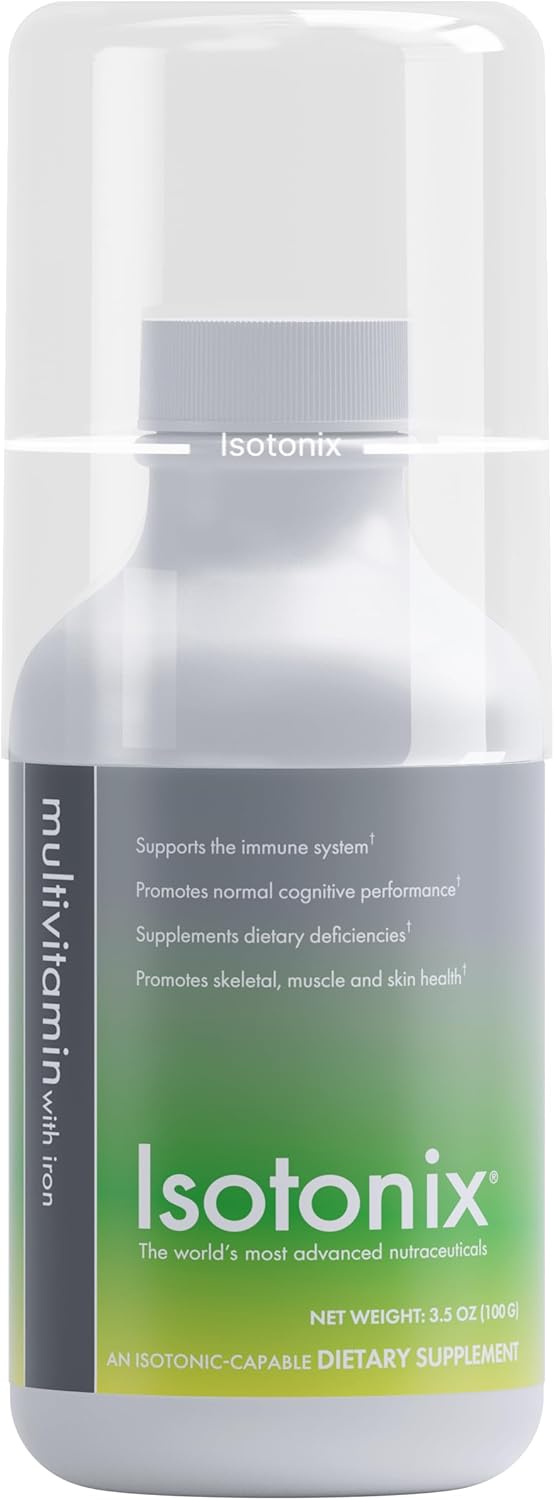 Isotonix Multivitamin with Iron - Supports Immune System, Mental Clarity, Bone Health & Energy - Ideal for Men, Women - Gluten-Free, Non-GMO - 30 Servings - Enhanced Health and Wellness Formula