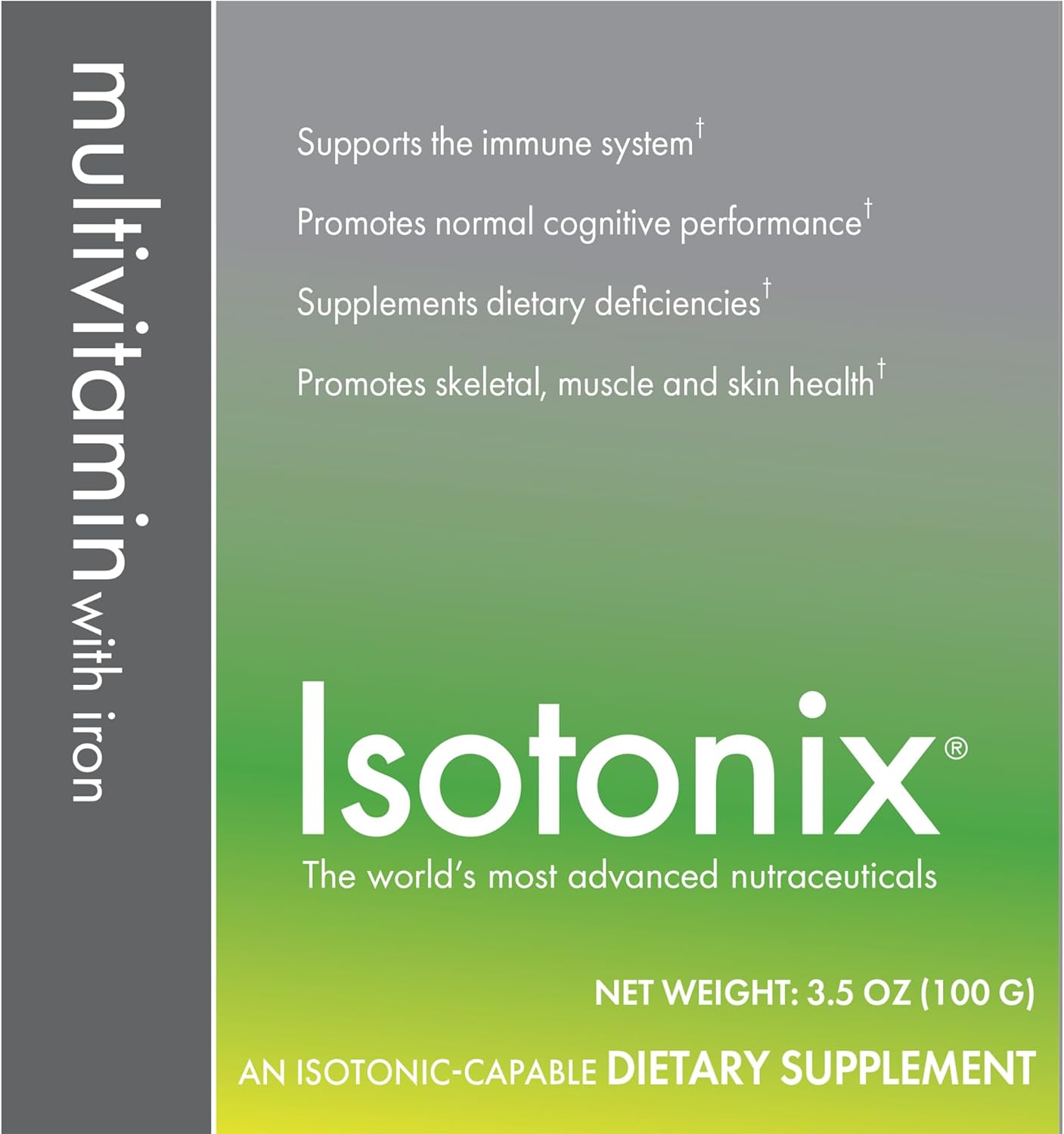 Isotonix Multivitamin with Iron - Supports Immune System, Mental Clarity, Bone Health & Energy - Ideal for Men, Women - Gluten-Free, Non-GMO - 30 Servings - Enhanced Health and Wellness Formula