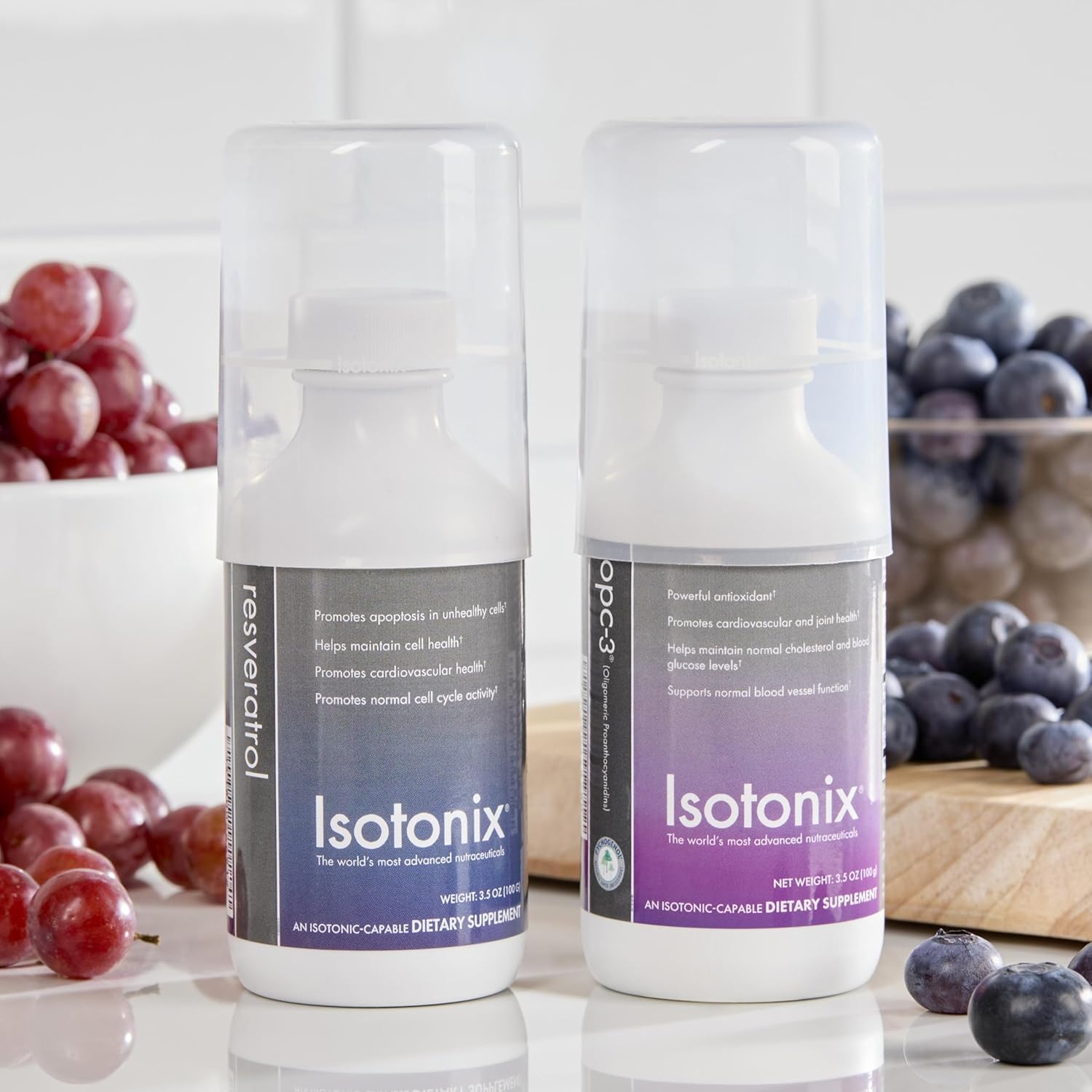 Isotonix OPC-3 Resveratrol Supplement with Resveravine, BioVin, and VitaBlue for Cellular Health and Antioxidant Protection - 30 Servings