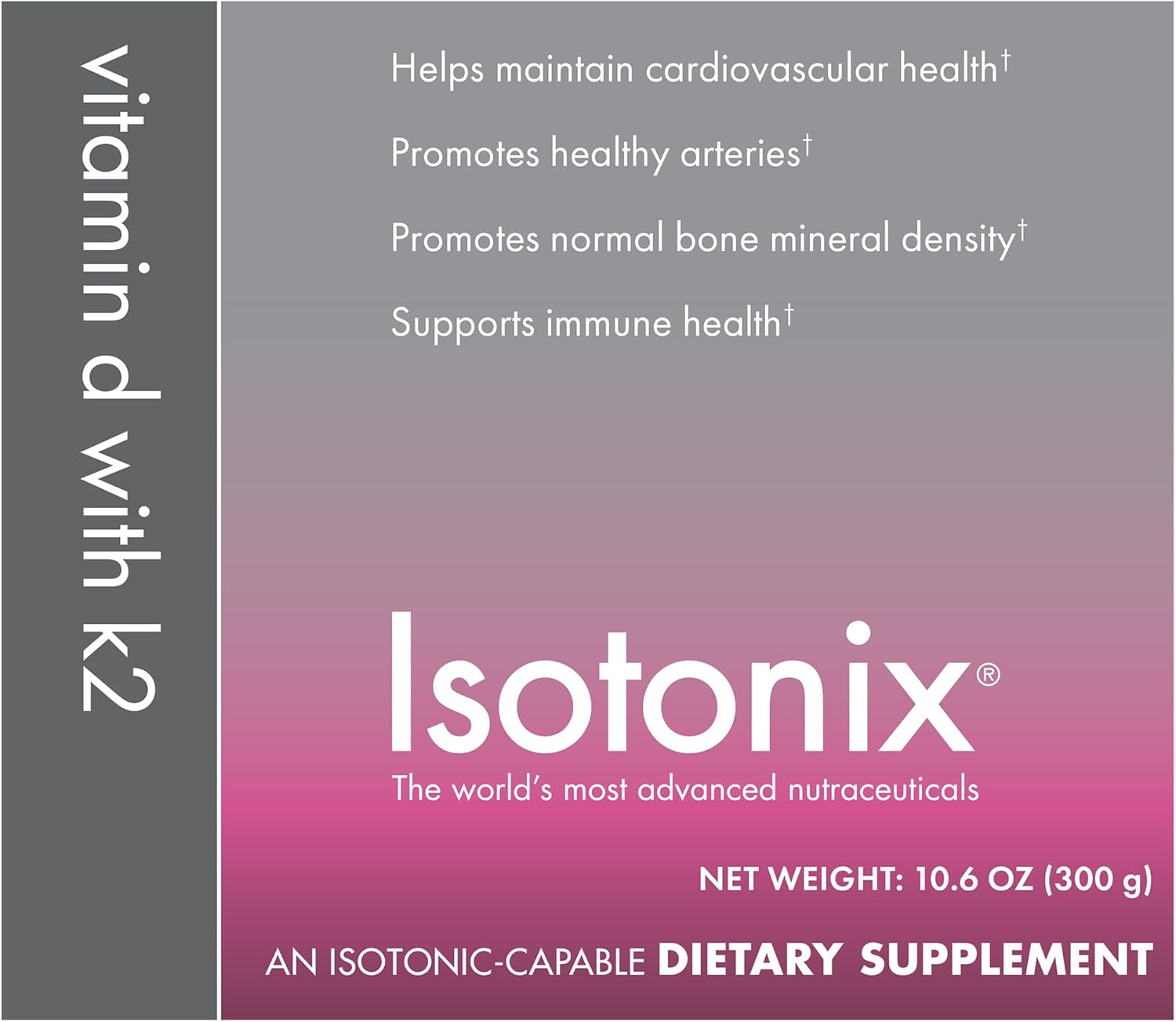 Isotonix Vitamin D with K2 for Bone Health & Immune Support, 90 Servings
