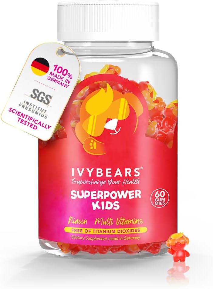 IvyBears Berry Multivitamins for Kids | Vitamin C, D2, B6, A | Made in Germany