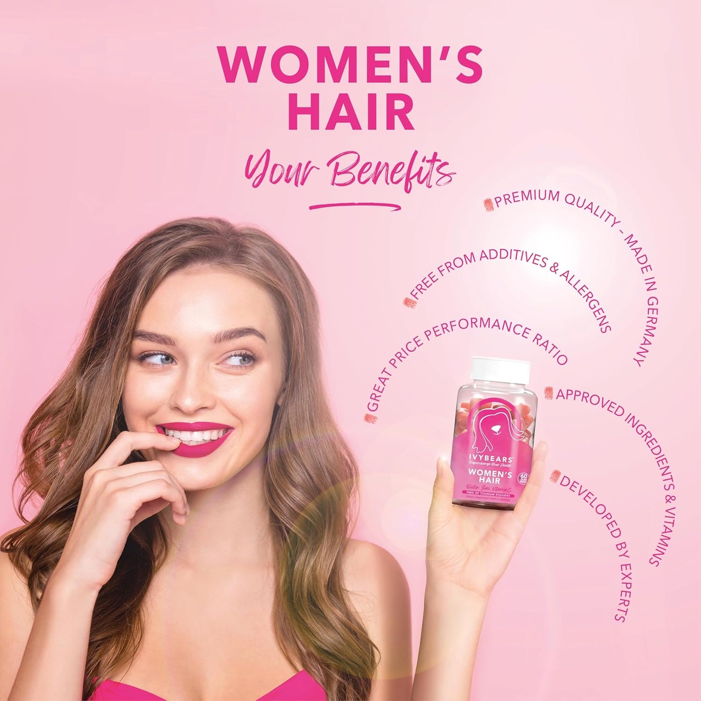 IvyBears Women’s Hair and Immune Support Gummies - 60 Count