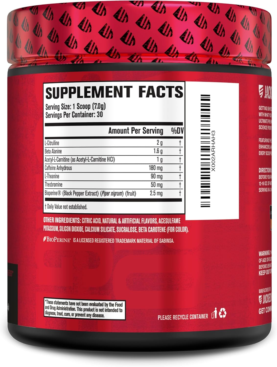 Jacked Factory Nitrosurge Shred Thermogenic Pre-Workout & BCAA Combo for Body Recomposition and Muscle Recovery in Orange Pineapple and Fruit Punch Flavors