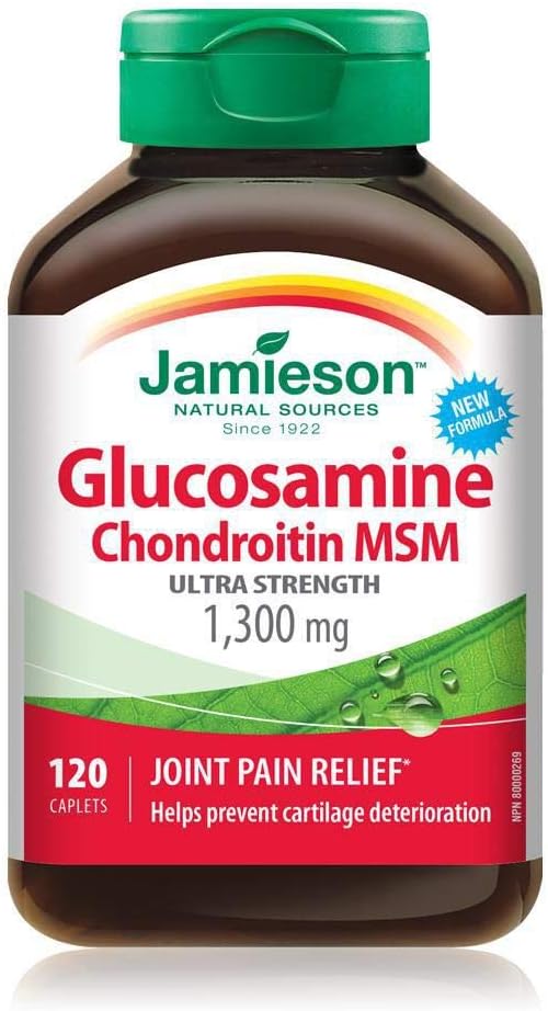 Jamieson Glucosamine Chondroitin MSM 1300mg Supplement - 120 Capsules