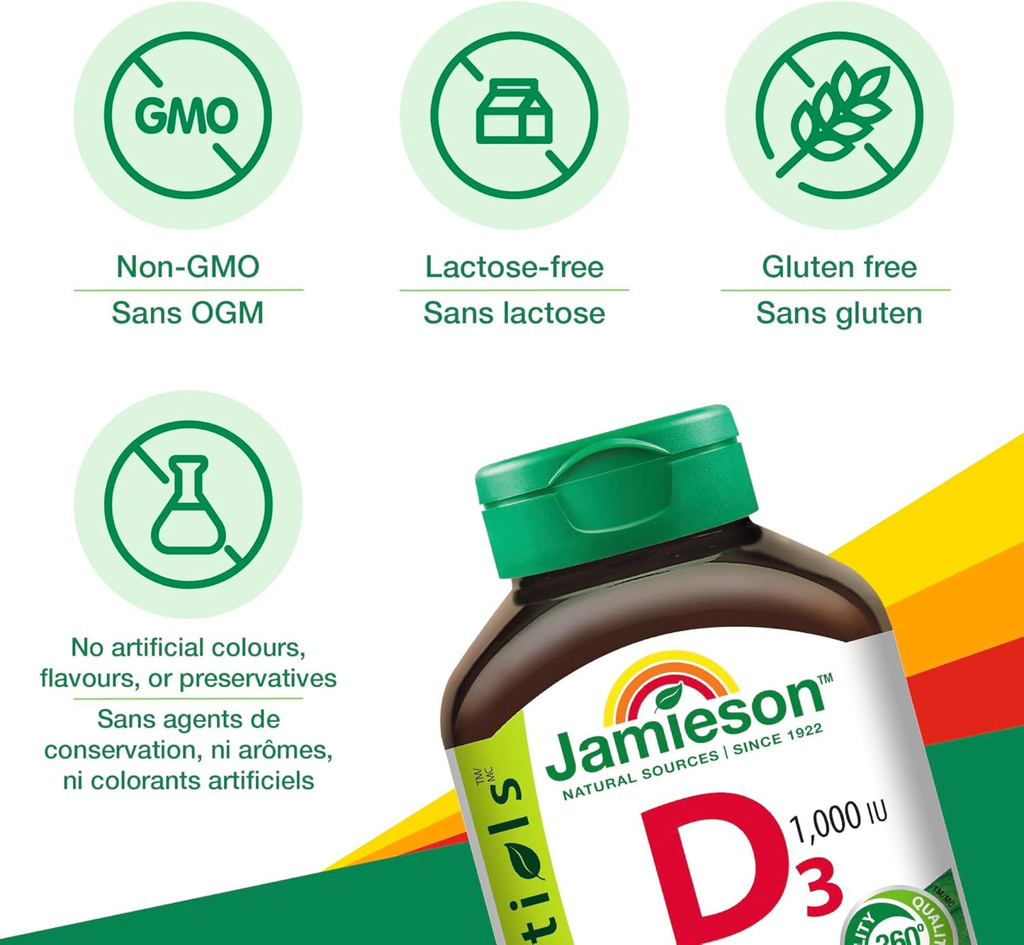 Jamieson Laboratories Vitamin D3 1,000 IU Bonus - 240 Tablets