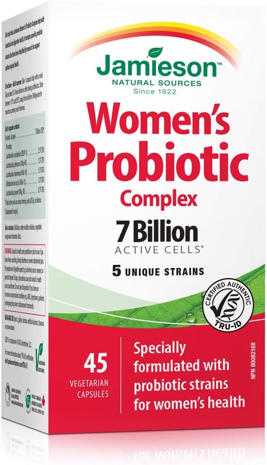 Jamieson Women's Probiotic Complex with 7 Billion CFUs, 45 Vegetarian Capsules