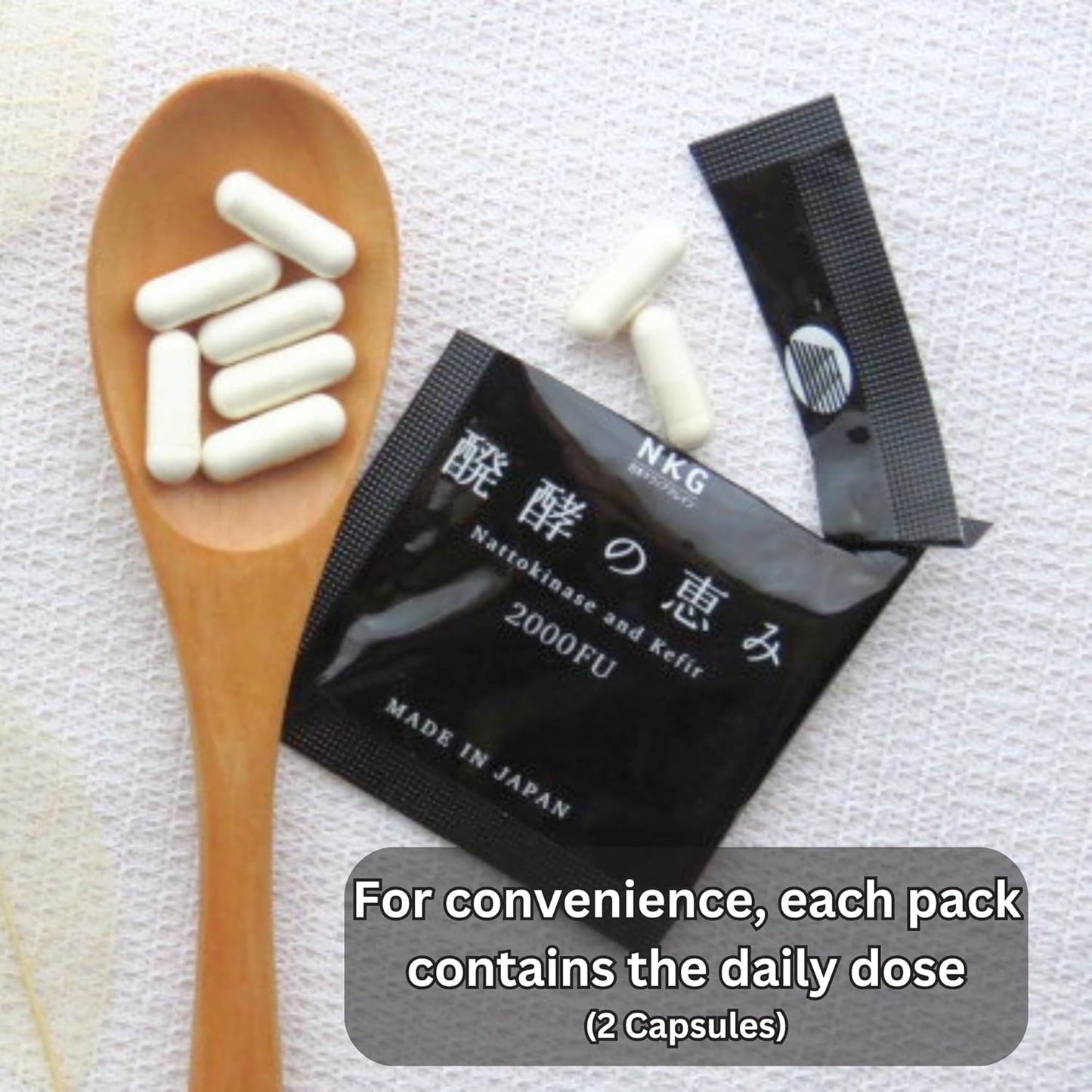 Japanese f Labo Nattokinase 2,000 FU and Kefir Supplement - Cardiovascular and Circulatory Support - Patented Formula - 30 Capsules