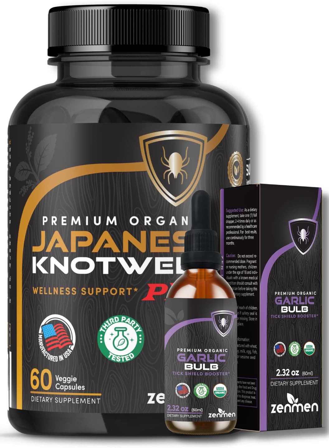 Japanese Knotweed and Garlic Immune Support Bundle for Zenmen