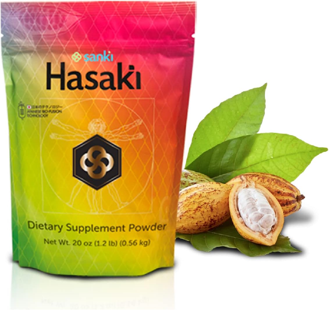 Japanese Sanki Global Chocolate Hasaki Gut Health Dietary Supplements Powder - 20oz (1.2lbs) - 0.49oz Protein Per Serving