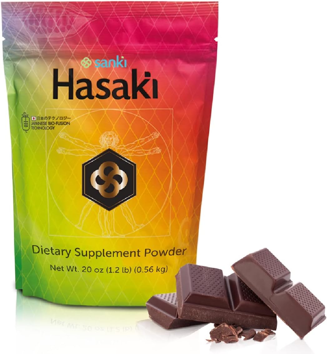 Japanese Sanki Global Chocolate Hasaki Gut Health Dietary Supplements Powder - 20oz (1.2lbs) - 0.49oz Protein Per Serving