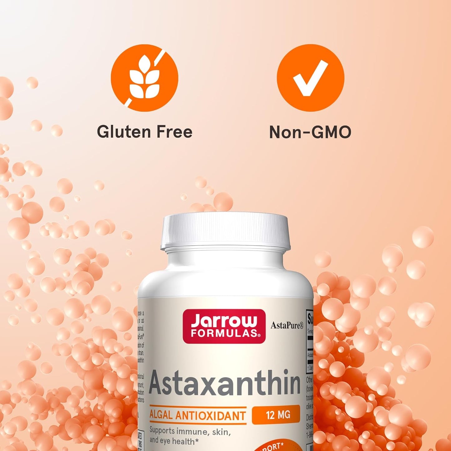 Jarrow Formulas® Astaxanthin 12 mg Softgels - Antioxidant Support for Immune & Eye Health - 30 Day Supply