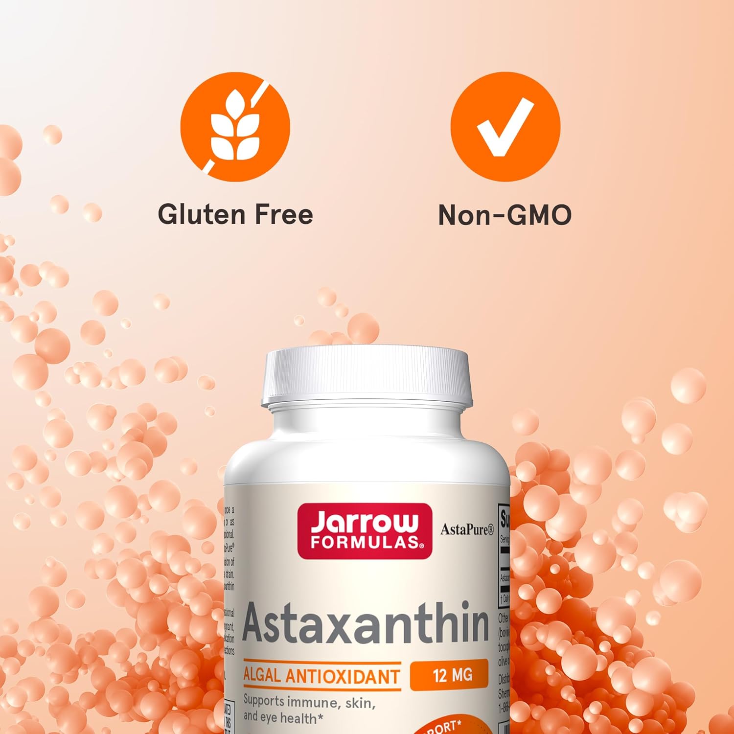 Jarrow Formulas® Astaxanthin 12 mg Softgels - Antioxidant Support for Immune & Eye Health - 30 Day Supply