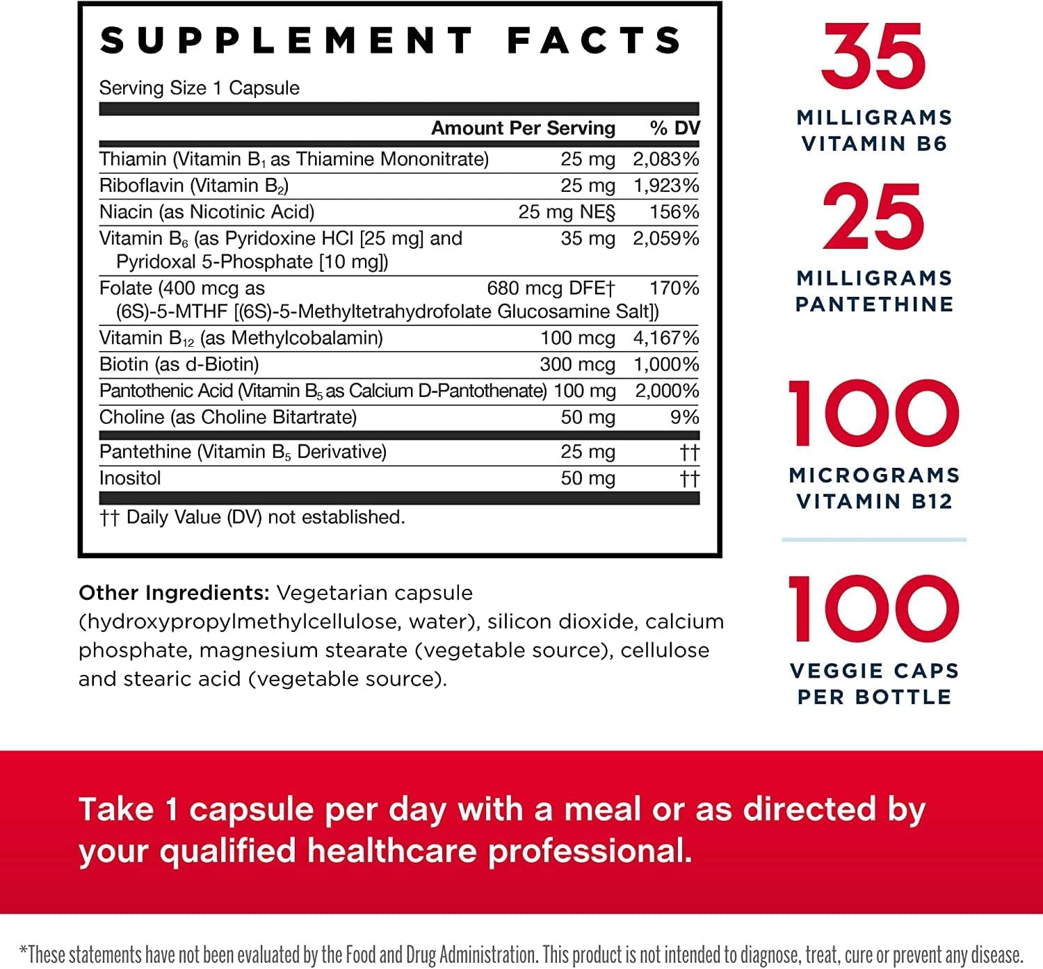 Jarrow Formulas B-Right Vitamin B-Complex Capsules - 200 Count - Energy & Metabolism Support - Brain, Heart, Cardio Health - Low-Odor Veggie Caps