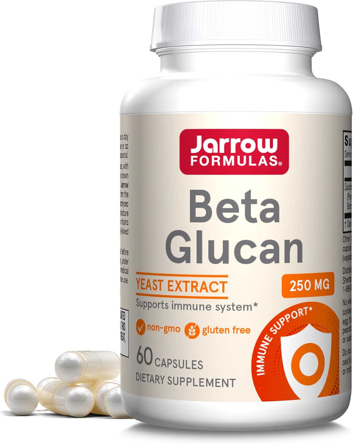 Jarrow Formulas® Beta Glucan Capsules - 60 Day Supply for Immune Health Support