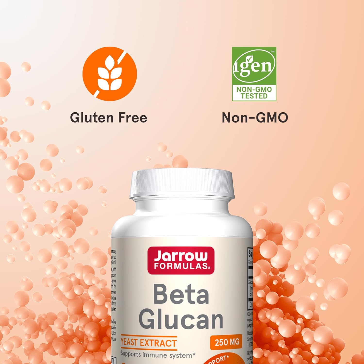 Jarrow Formulas® Beta Glucan Capsules - 60 Day Supply for Immune Health Support