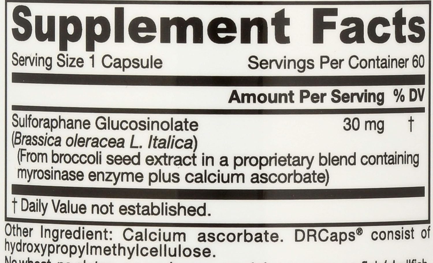 Jarrow Formulas Brocco Max Capsules - 500mg, 60 Count Bottle