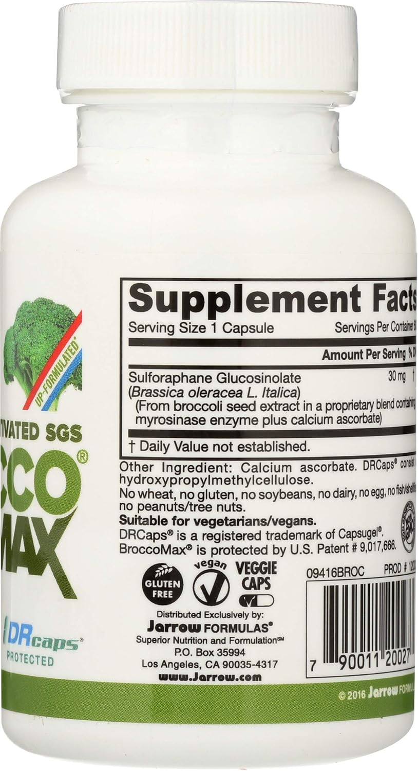 Jarrow Formulas Brocco Max Capsules - 500mg, 60 Count Bottle