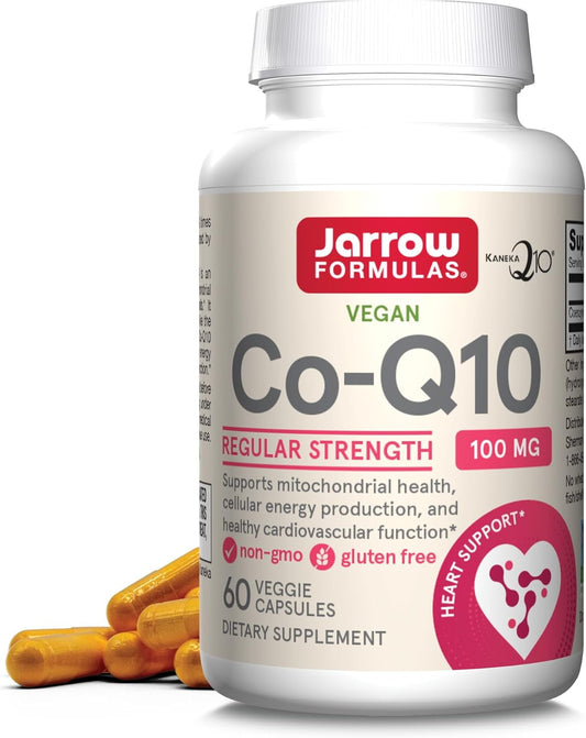 Jarrow Formulas Co-Q10 100mg Veggie Capsules for Antioxidant Support and Cardiovascular Health, 60-Day Supply - BoostGo Australia
