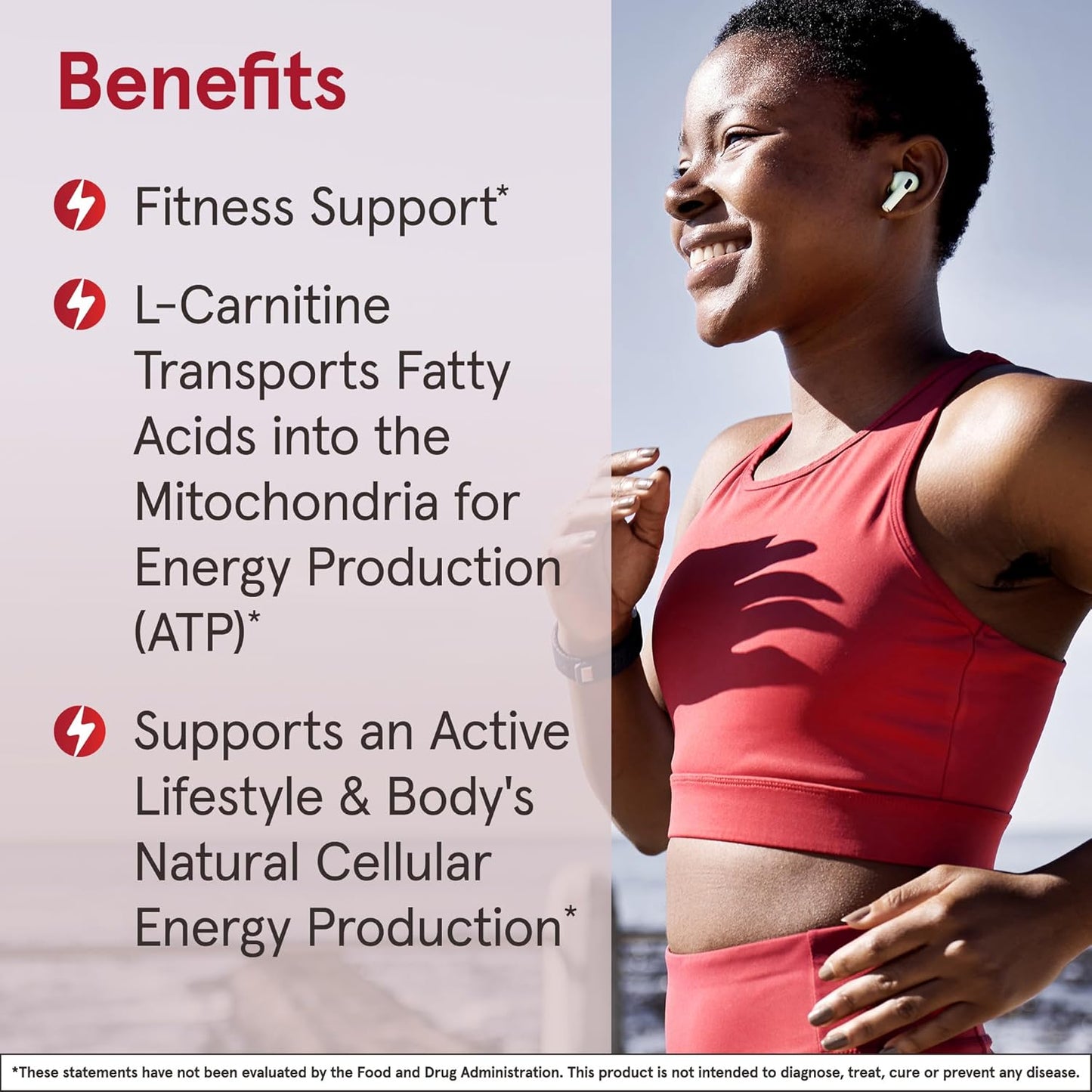 Jarrow Formulas L-Carnitine 500 mg - 100 Veggie Licaps - Vegan Energy Production Supplement - Pack of 12