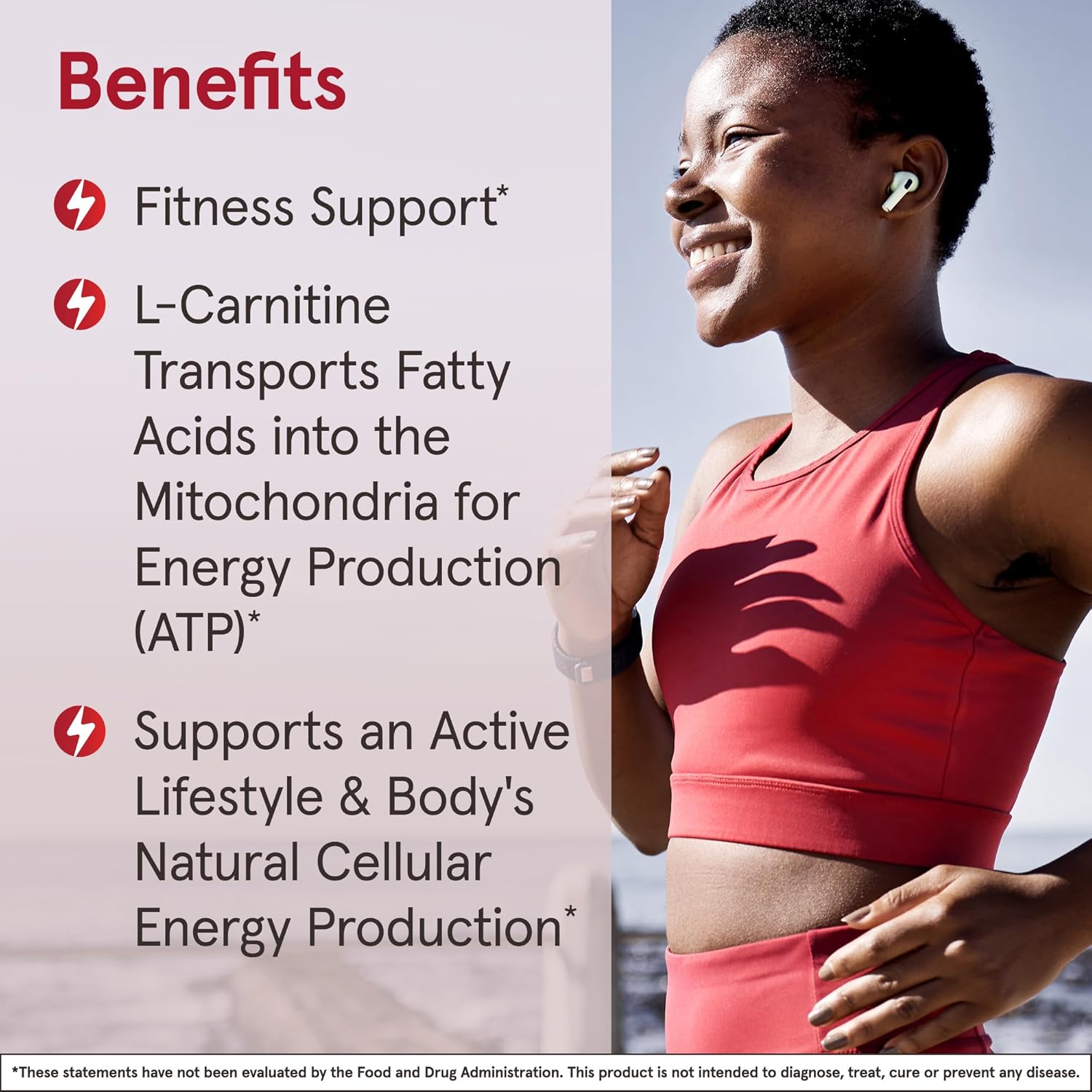 Jarrow Formulas L-Carnitine 500 mg - 100 Veggie Licaps - Vegan Energy Production Supplement - Pack of 12