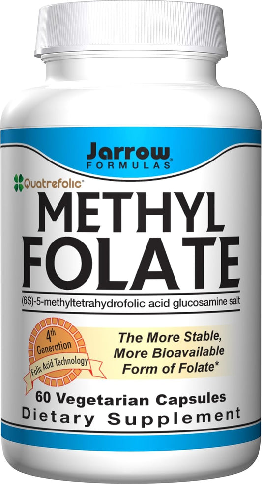 Jarrow Formulas Methyl Folate 5-MTHF Supplement 400mg - 60 Count Multi-Pack