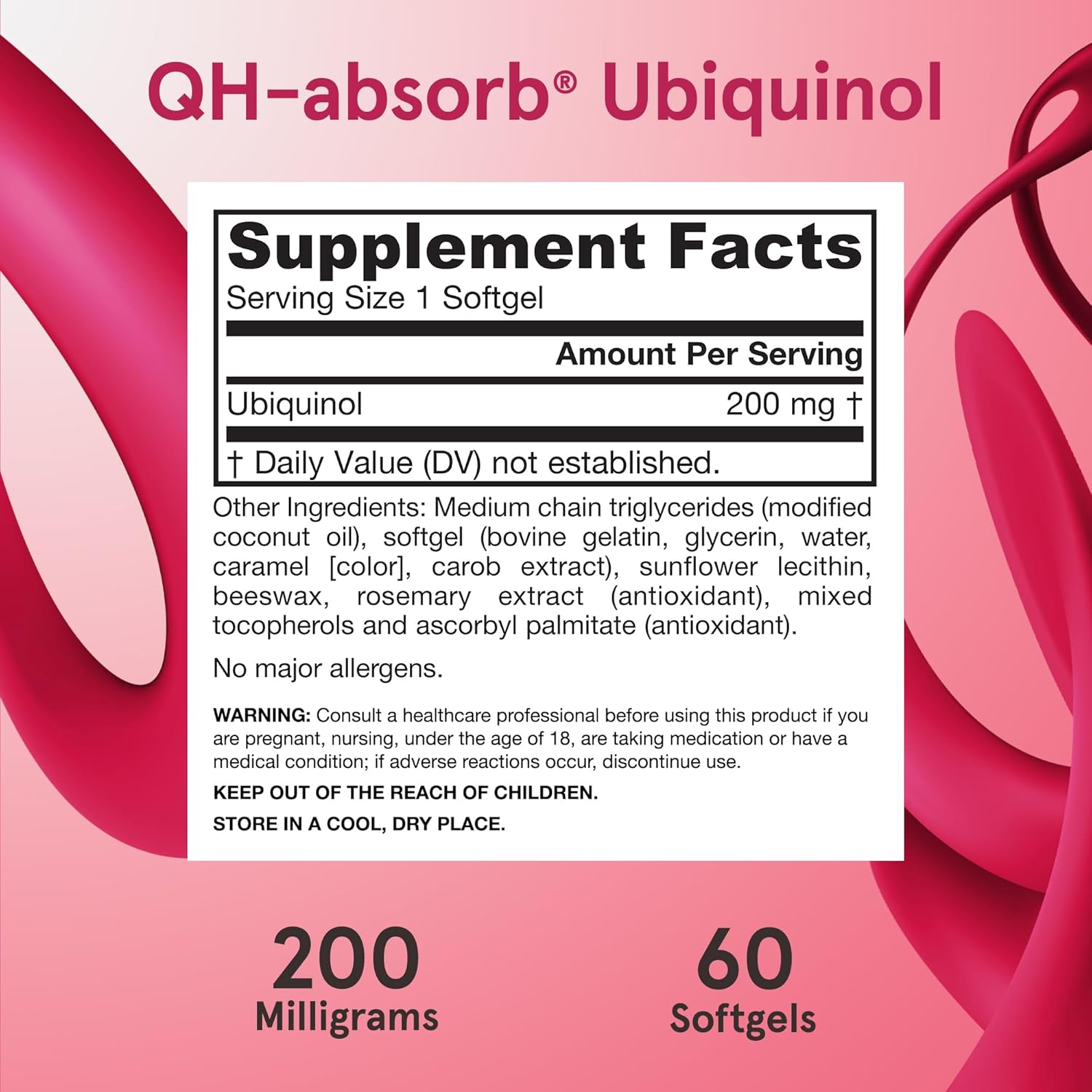 Jarrow Formulas QH-Absorb 200mg Ubiquinol Softgels - Heart Health Supplement 60 Day Supply (Pack of 12)