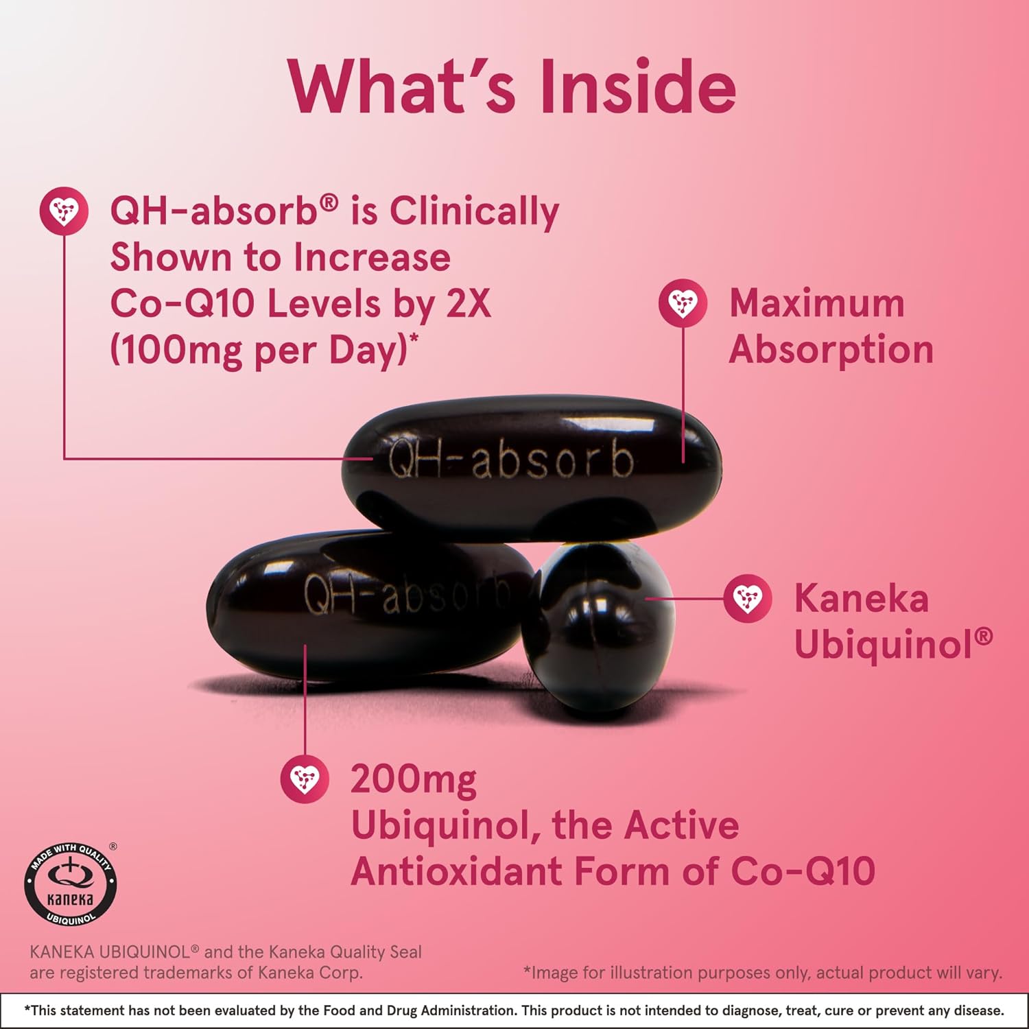 Jarrow Formulas QH-Absorb Ubiquinol 200mg Softgels - Cardiovascular Support - 30 Day Supply