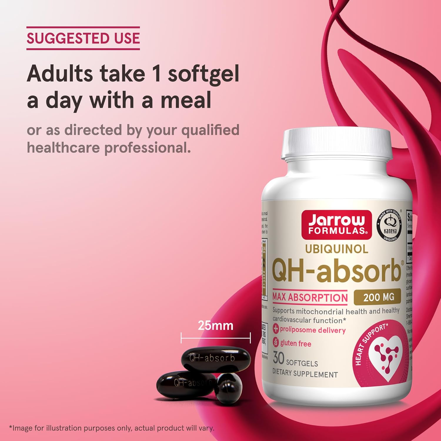 Jarrow Formulas QH-Absorb Ubiquinol 200mg Softgels - Cardiovascular Support - 30 Day Supply