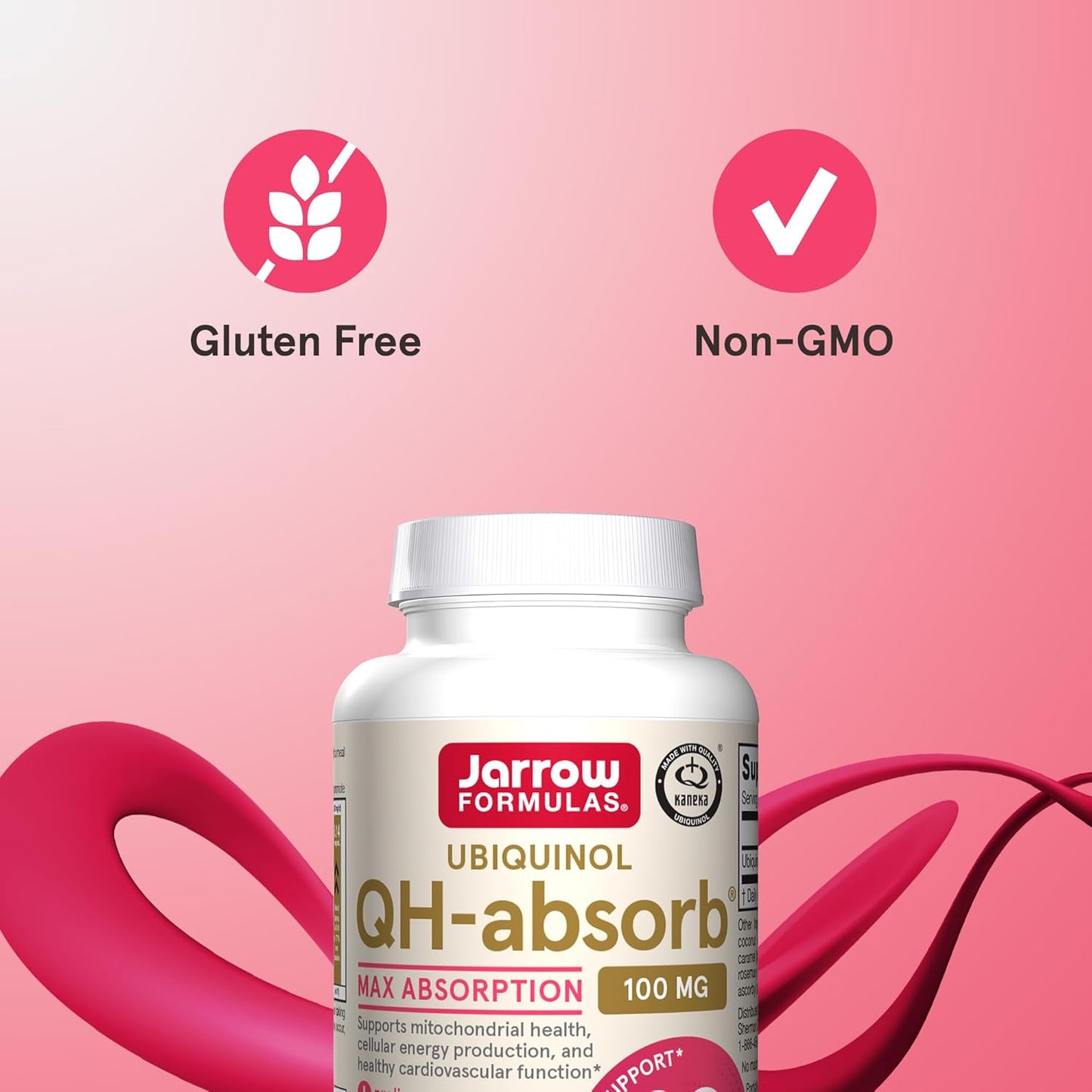 Jarrow Formulas QH-Absorb Ubiquinol Supplement 100mg Softgels - Cardiovascular Health - 60 Day Supply