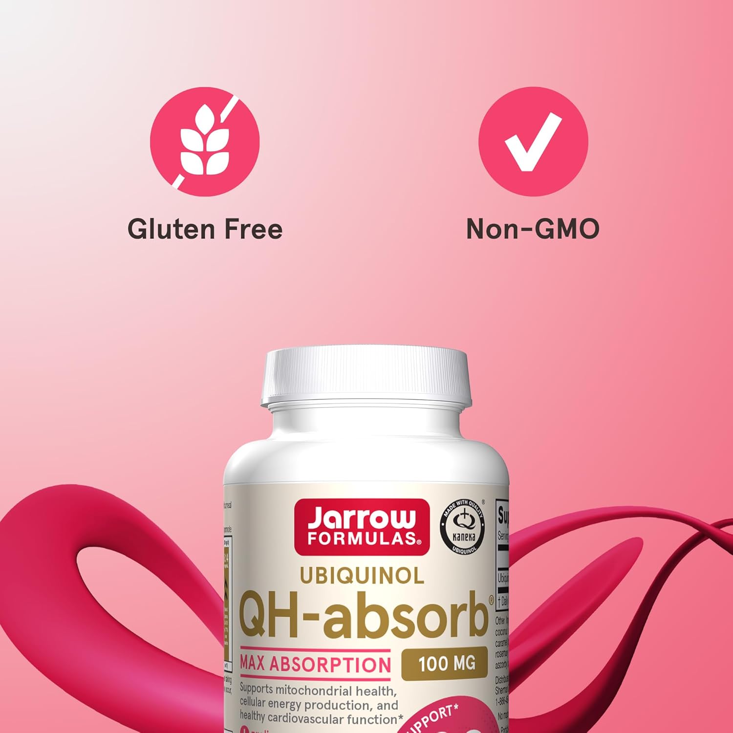 Jarrow Formulas QH-Absorb Ubiquinol Supplement 100mg Softgels - Cardiovascular Health - 60 Day Supply