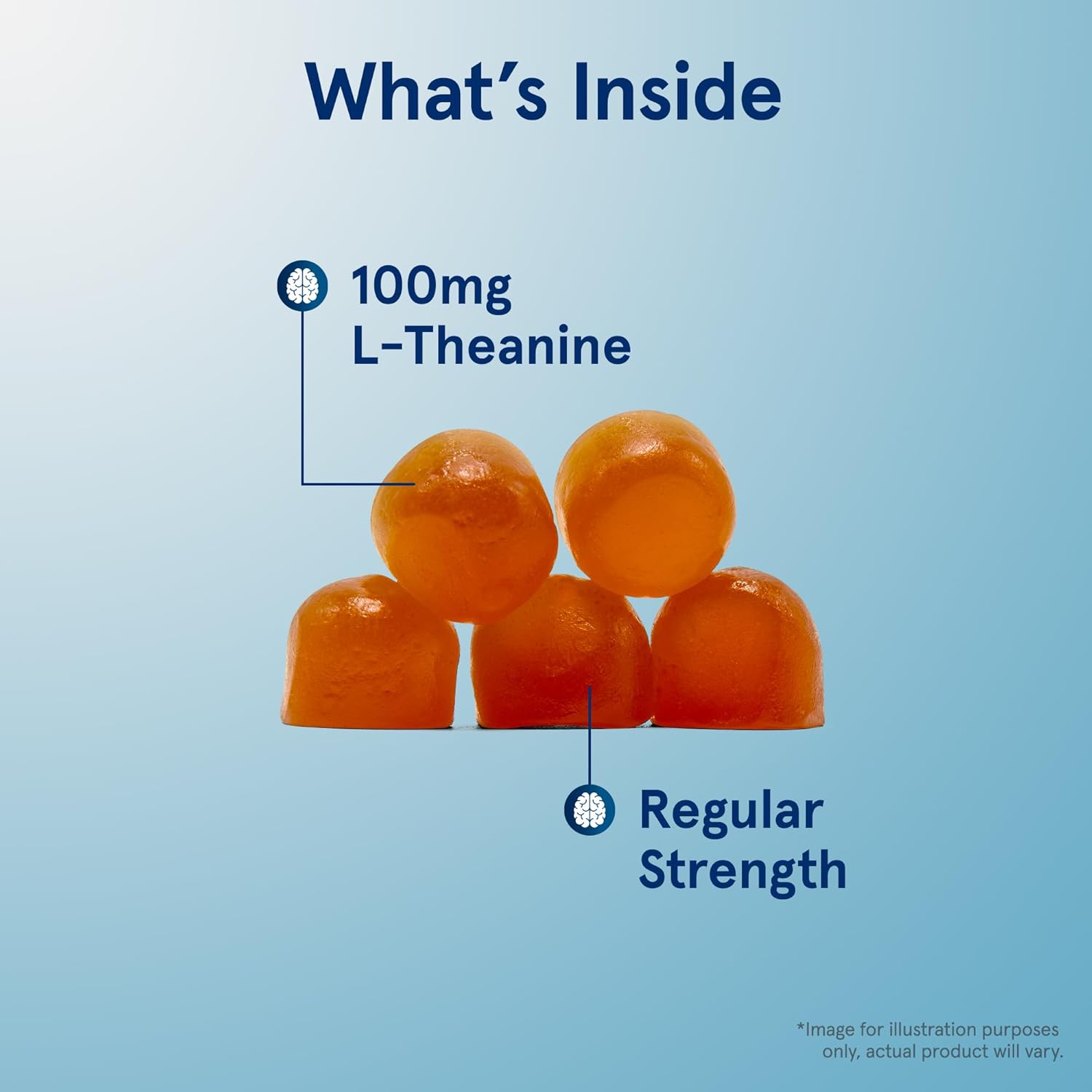 Jarrow Formulas Theanine 100 mg Gummies - Apple-Flavored Dietary Supplement for Calmness - 60 Day Supply