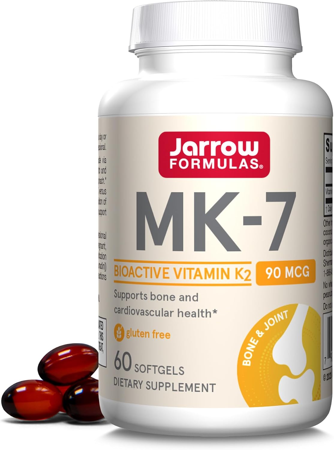 Jarrow Formulas Vitamin K-2 MK-7 Softgels - 90 mcg, 60 Count - BoostGo Australia