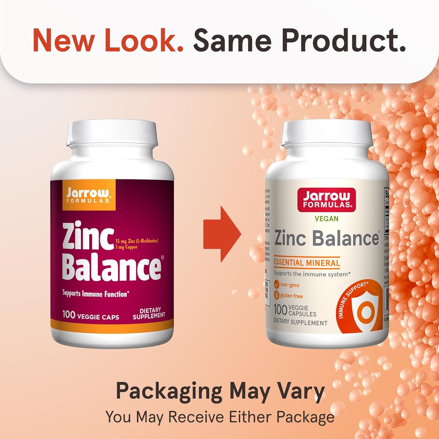 Jarrow Formulas Zinc Balance 15mg Capsules with Copper + Methyl Folate Bundle for Immune and Neurologic Health Support