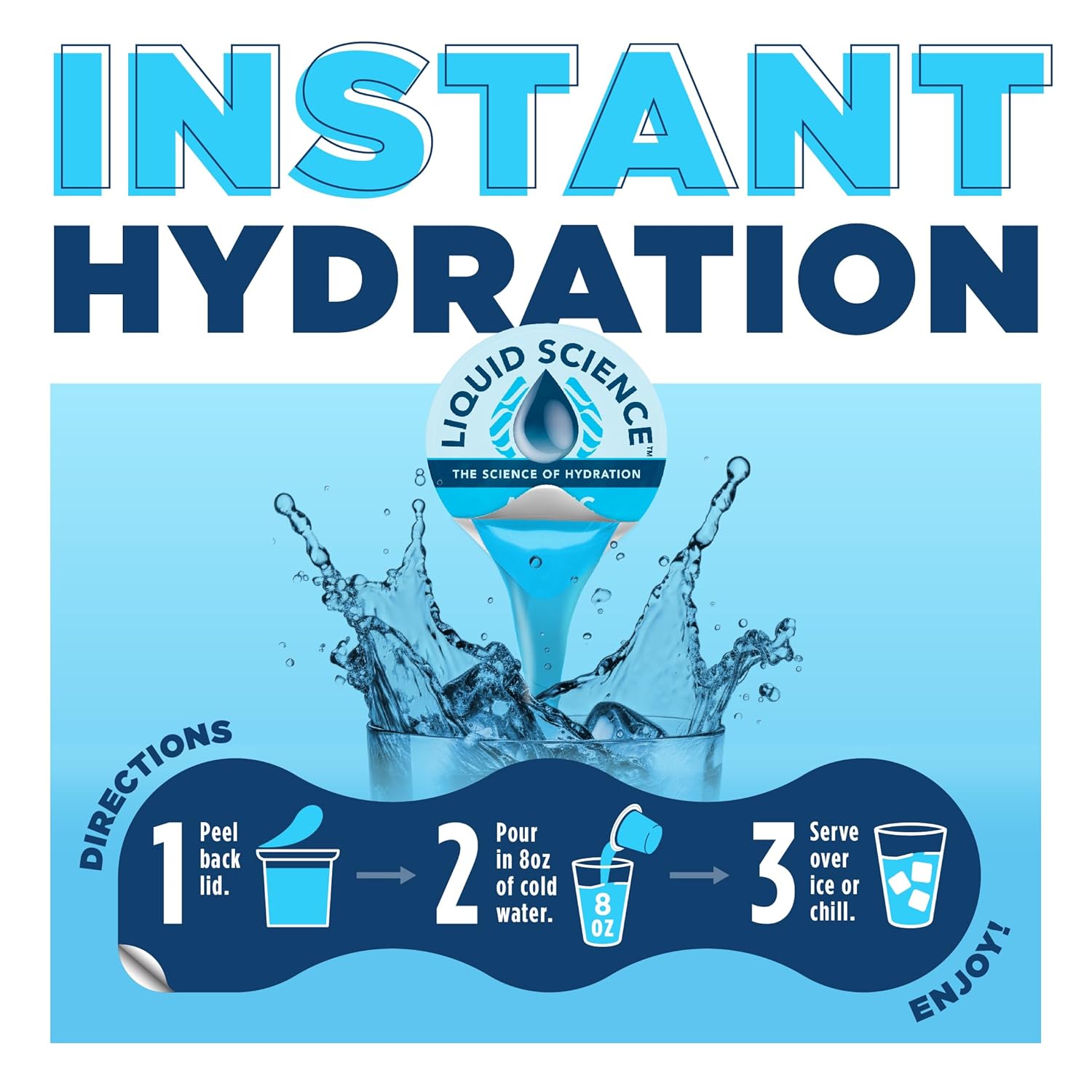 Java House Liquid Science Hydration Concentrate Single Serve Pods, Arctic Freeze Flavor, Pack of 12