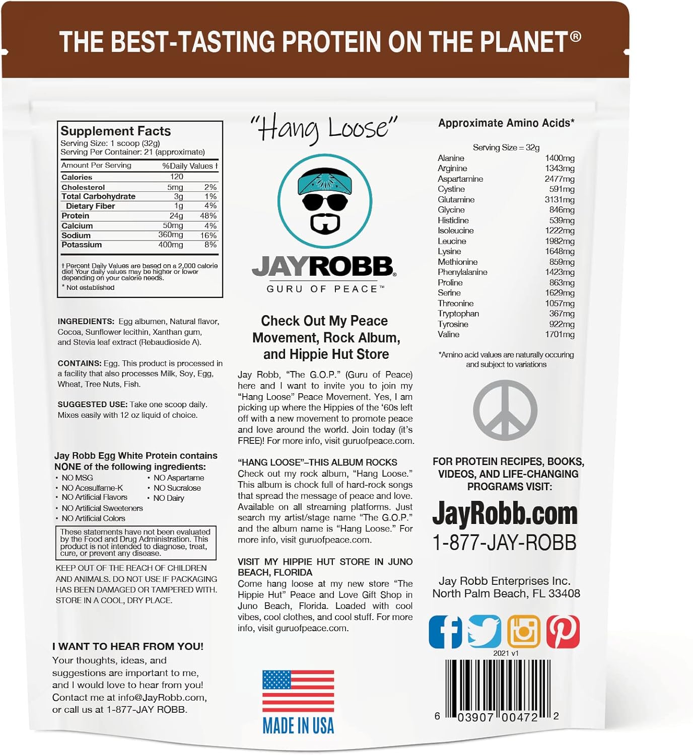 Jay Robb Chocolate Egg White Protein Powder - Low Carb, Keto-Friendly, Vegetarian, Gluten-Free, Lactose-Free, No Sugar Added, Non-GMO - Best-Tasting Protein Supplement for Muscle Building and Weight Management (24 oz)