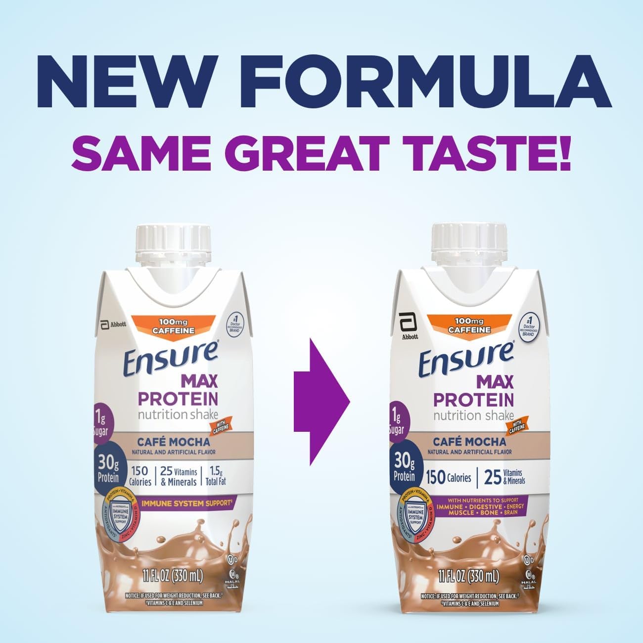 JÁCLER Max Protein Nutrition Shakes Variety Pack - 30g Protein, 1g Sugar, Immune Support, High Protein Shake - 11 fl oz, Gluten Free, Pack of 8