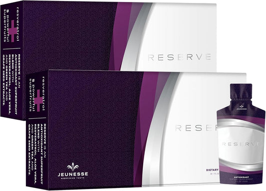 Jeunesse Global Reserve Antioxidant Fruit Blend Supplement, 60 Packets, 30ml, Pack of 2