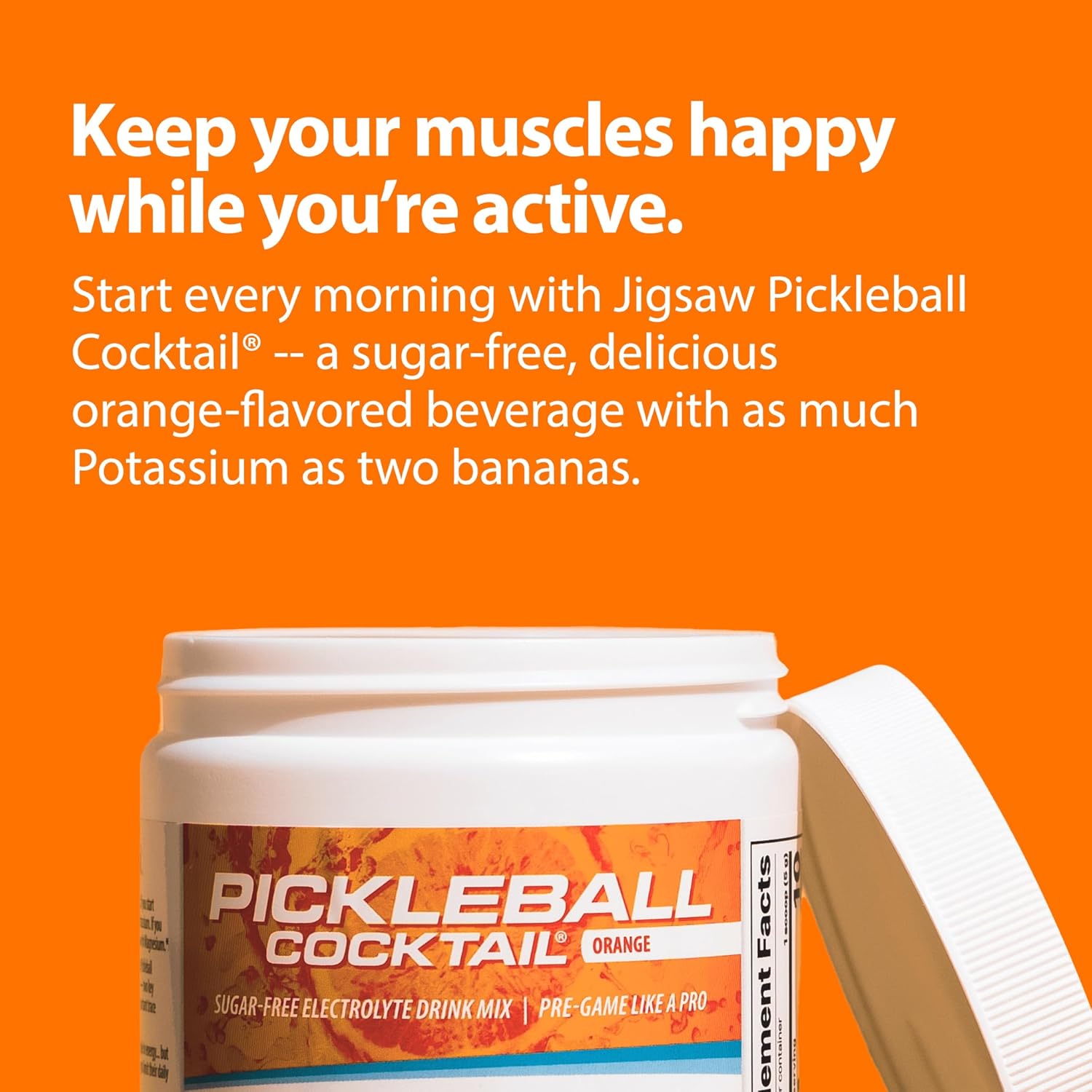 Jigsaw Health Bundle: Adrenal Cocktail and Pickleball Cocktail Orange Jar, 60 Servings