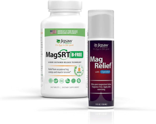Jigsaw Health Magnesium Bundle - Jigsaw Magnesium w/SRT® B-Free 240ct. + MagRelief™