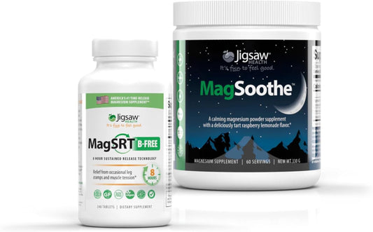 Jigsaw Health Magnesium Bundle | Magnesium w/SRT® B-Free 240ct. + MagSoothe® Jar - Buy Now