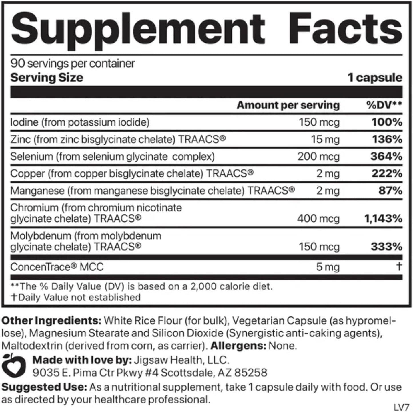 Jigsaw Health Multi-Mineral Essential Blend - 90 Capsules for Optimal Health and Wellness