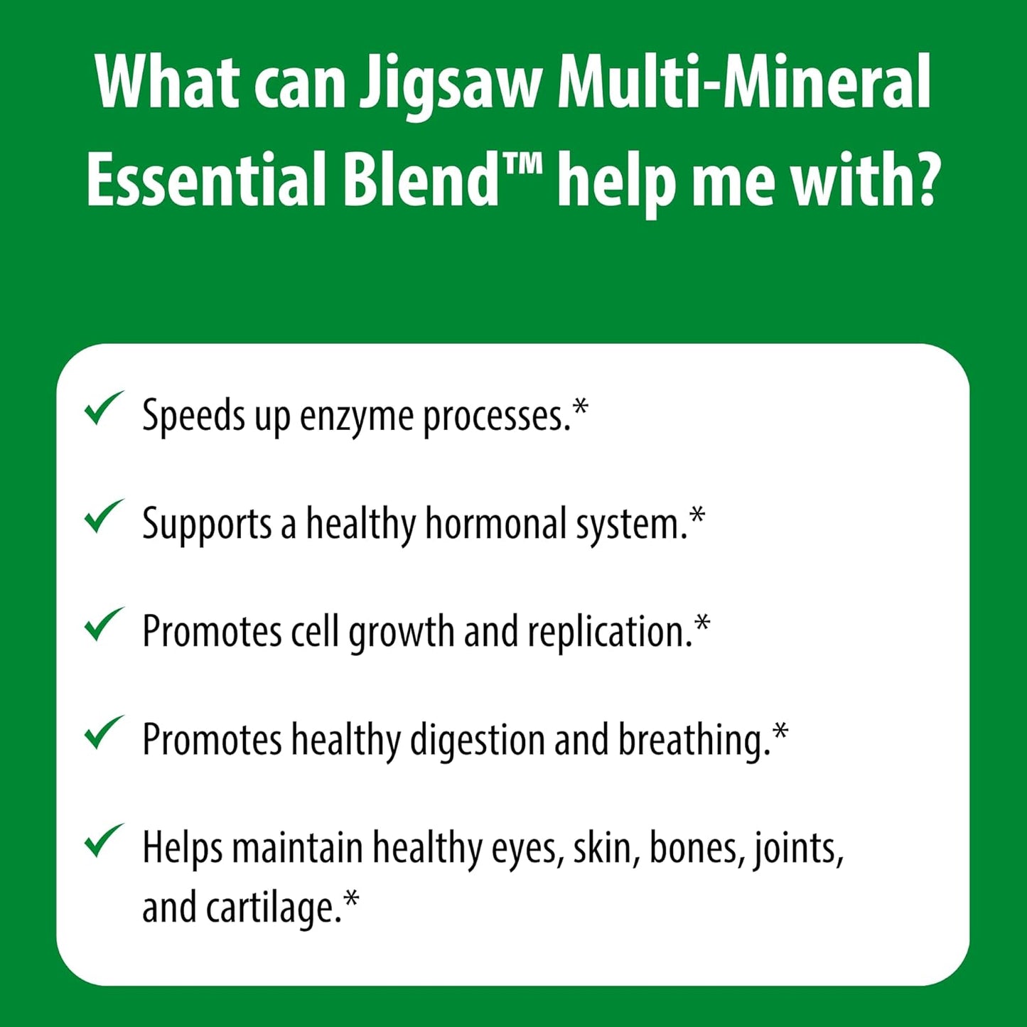 Jigsaw Health Multi-Mineral Essential Blend - 90 Capsules for Optimal Health and Wellness