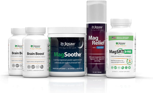 Jigsaw Health Ultimate Magnesium Bundle with Brain Boost and MagRelief