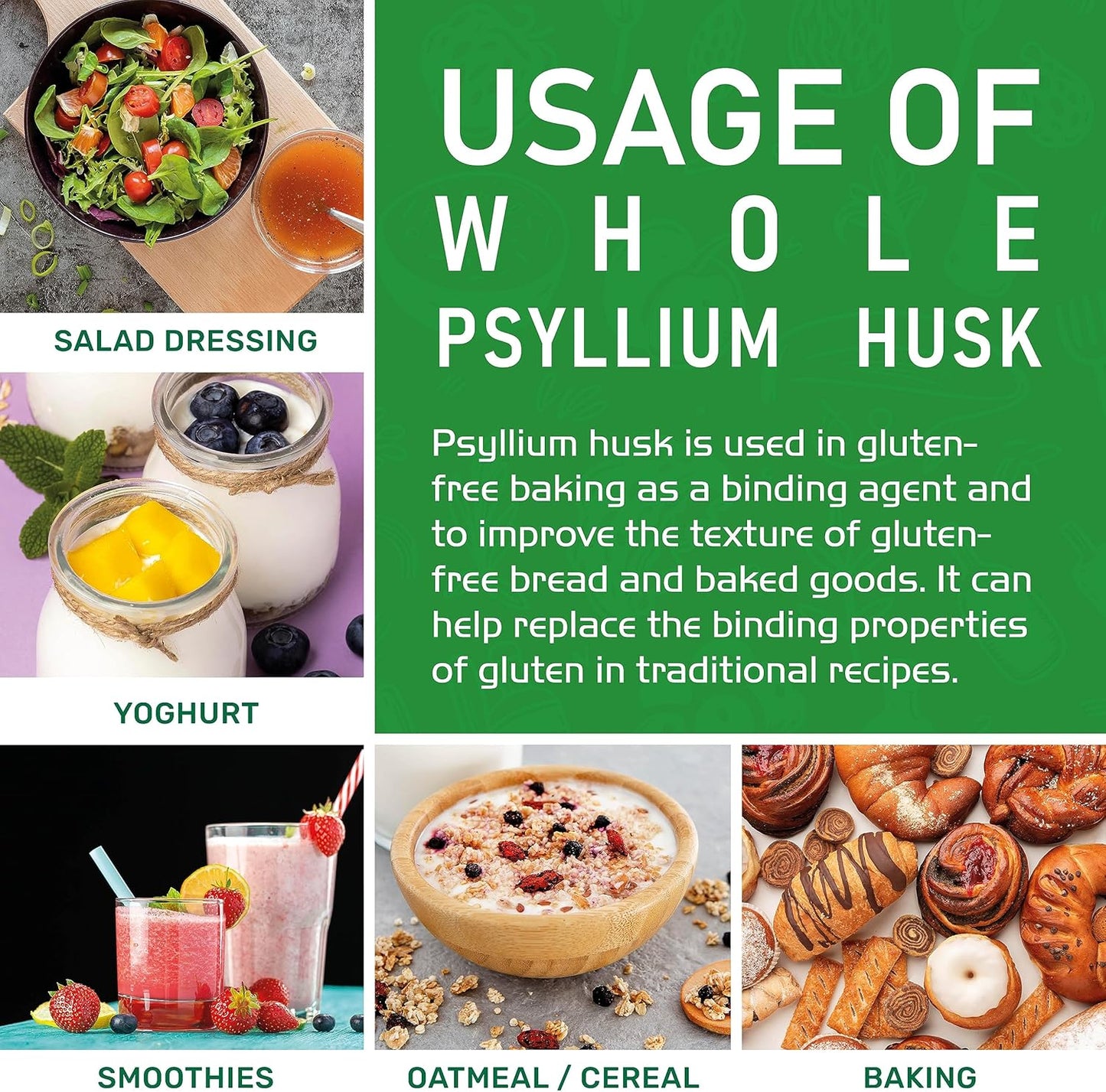 Jiva Organics Whole Psyllium Husk 28 Oz Jumbo Bag - Non-GMO, Unflavored Soluble Fiber - Keto Friendly