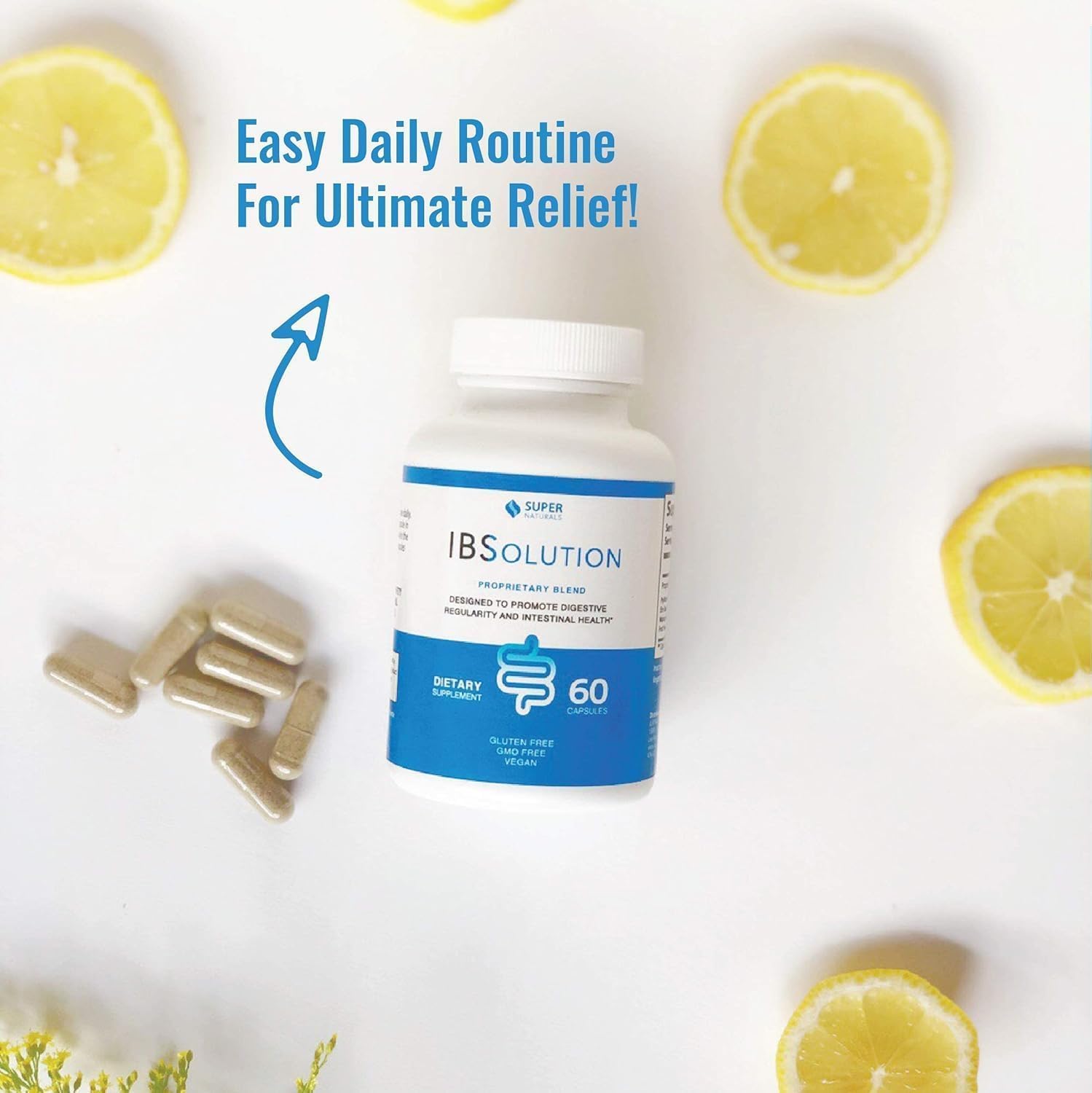 JLM NUTRITIONALS IBSolution Gut Health Super Bundle - Probiotics and Digestive Enzymes for Digestive Support - 60 Capsules, 3-Pack