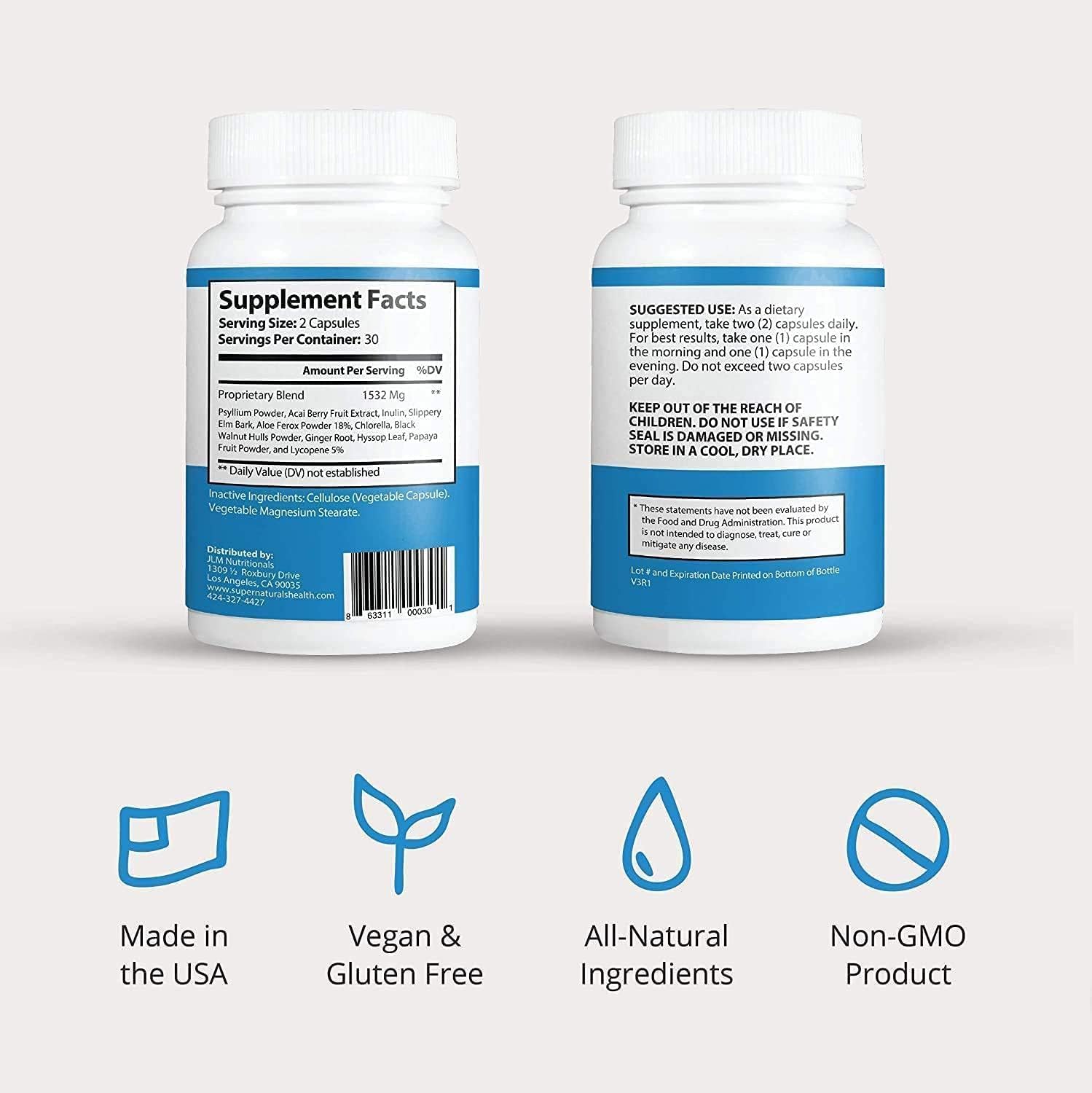 JLM NUTRITIONALS IBSolution Gut Health Super Bundle - Probiotics and Digestive Enzymes for Digestive Support - 60 Capsules, 3-Pack