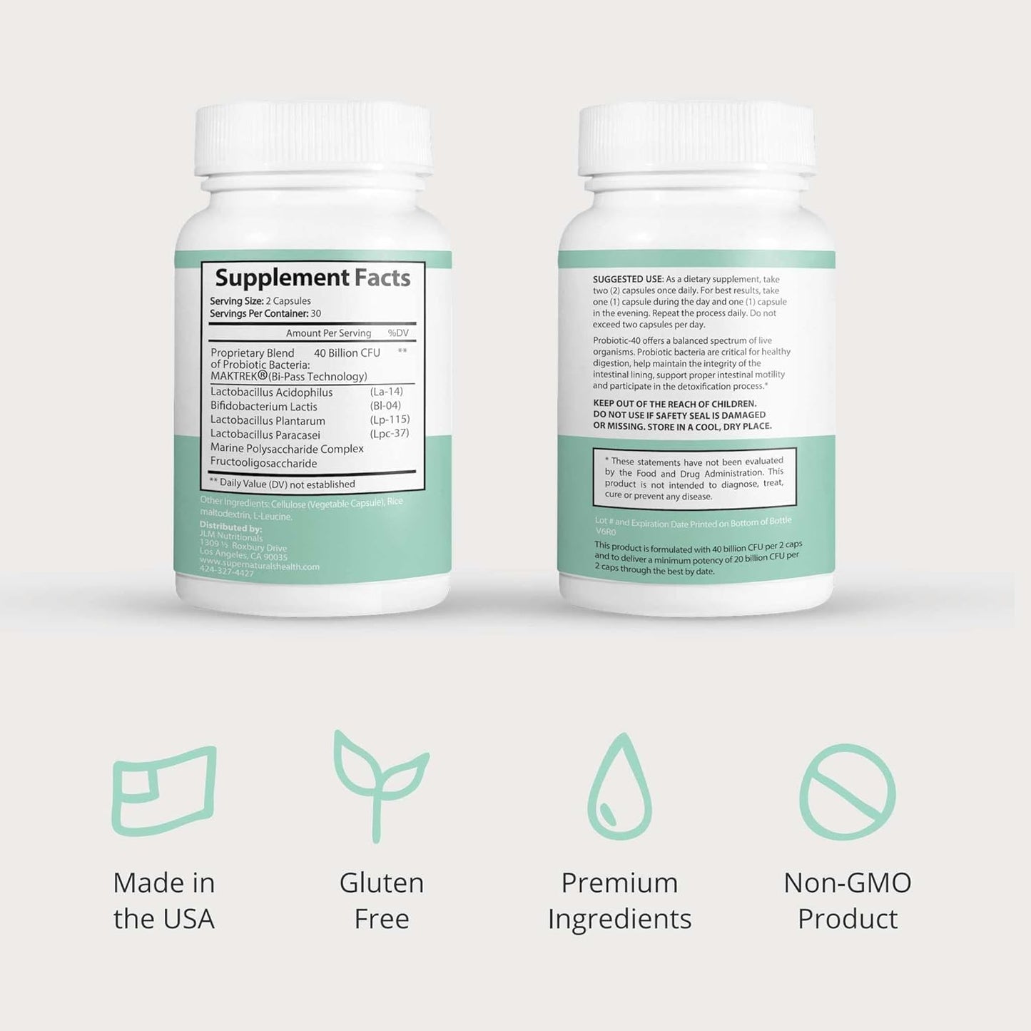 JLM NUTRITIONALS IBSolution Gut Health Super Bundle - Probiotics and Digestive Enzymes for Digestive Support - 60 Capsules, 3-Pack