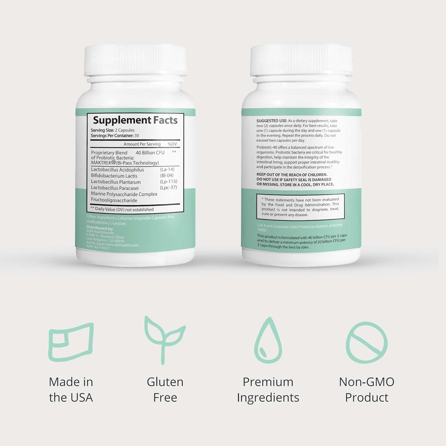 JLM NUTRITIONALS IBSolution Gut Health Super Bundle - Probiotics and Digestive Enzymes for Digestive Support - 60 Capsules, 3-Pack